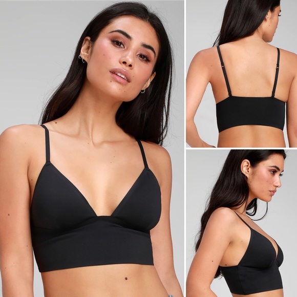 Free People Other - FREE PEOPLE Sage Black Longlines Seamless Bralette